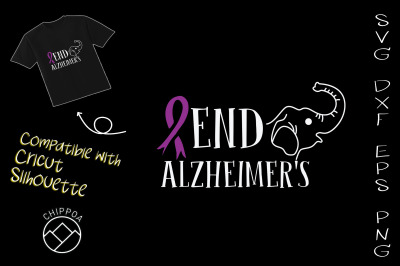 End Alzheimers Awareness Elephant