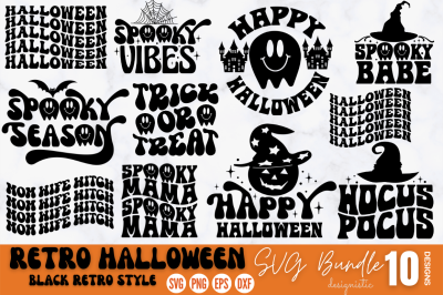 Retro Halloween SVG Bundle, Halloween SVG Bundle, Halloween Bundle