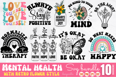 Mental Health SVG Bundle, Mental Health Bundle, Mental Health SVG Desi