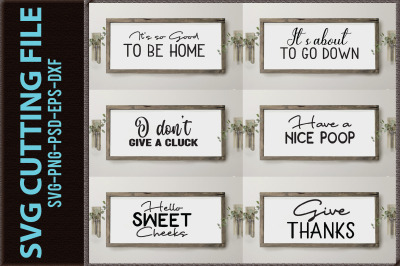 Farmhouse Home Sign SVG Bundle-20 Designs