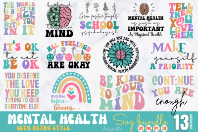 Mental Health SVG Bundle, Mental Health Bundle, Mental Health SVG Desi