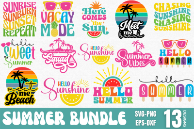 Summer SVG Bundle&2C; Retro Summer SVG Bundle&2C; Summer Bundle&2C; Summer&2C; Sum