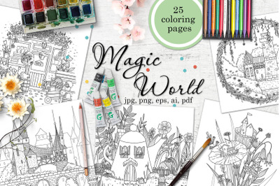 Magic World Coloring Pages