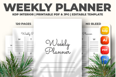 Weekly Planner KDP Interior