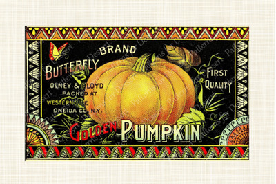 Vintage Thanksgiving Pumpkin Ad Clip Art