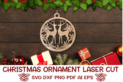 Christmas Laser cut file. Christmas Bauble SVG Laser Cut.