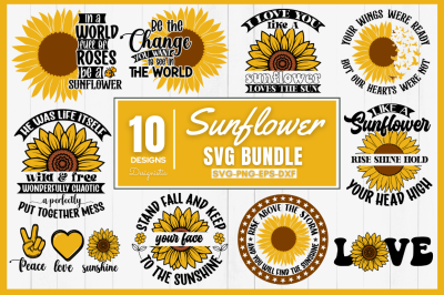Sunflower SVG Bundle, Sunflower SVG Design Bundle, Sunflower Quotes SV