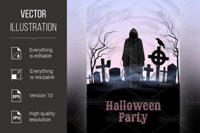 Halloween party illustration