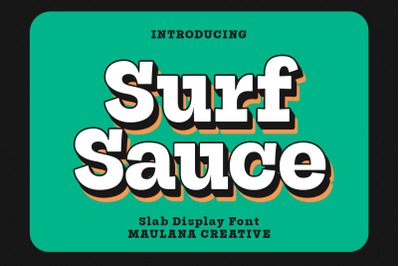 Surf Sauce Display Font