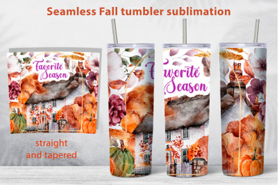 Fall tumbler sublimation Quotes 20oz Tumbler Design PNG