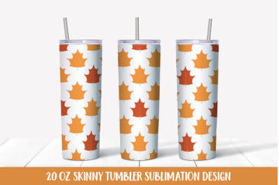 Fall Tumbler Wrap Sublimation. Maple Leaves Tumbler