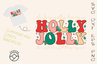 Holly Jolly retro Christmas