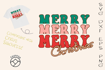 Merry Merry Mery Christmas retro