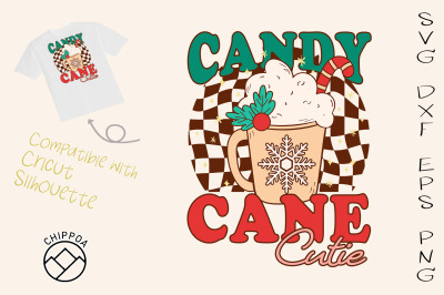 Candy Cane Cutie retro Christmas