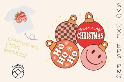 Christmas SVG Groovy Ornaments