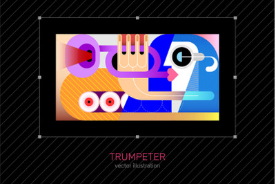 Trumpeter vector illustration