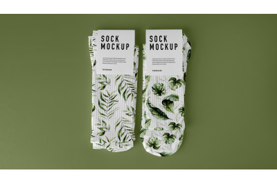 Mockup fabric socks