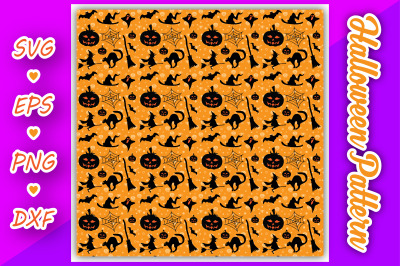 Halloween Pattern Vector Art, Digital Paper