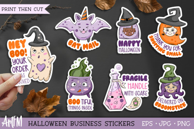Halloween Small Business Stickers | Packaging Sticker Bundle