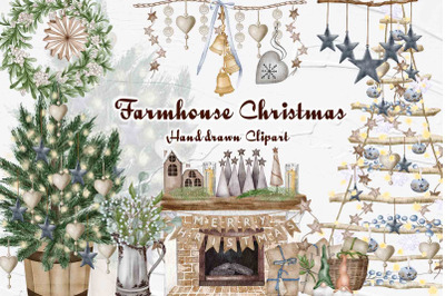 Farmhouse Christmas Watercolor Set