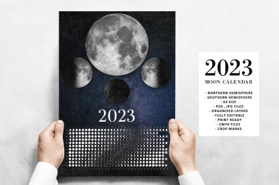 Moon Calendar 2023 Real