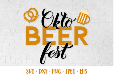 Oktobeerfest SVG. Oktoberfest.  German beer festival