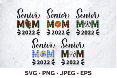 Senior mom squad SVG bundle. Sports mom 2022