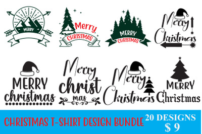 CHRISTMAS T-SHIRT DESIGN BUNDLE