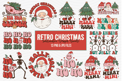 Retro Christmas PNG Sublimation Bundle