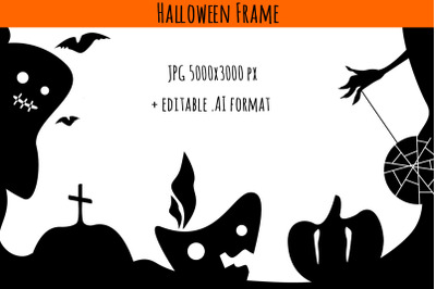 Halloween frame in vector format. High-res JPG image