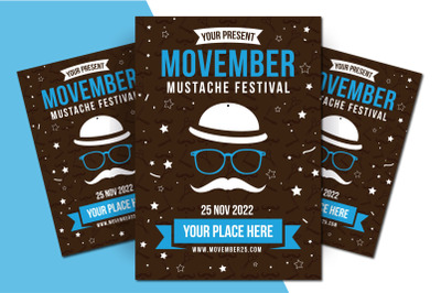Movember Mustache Festival Flyer