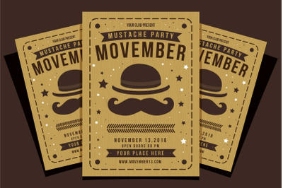 Movember Mustache Party Flyer