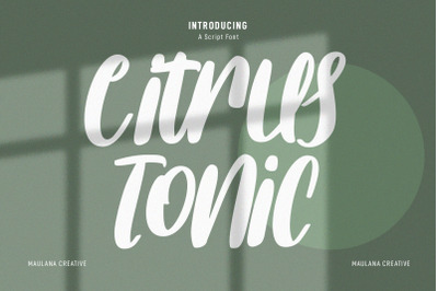 Citrus Tonic Handwritten Script Font