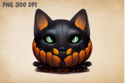 Black Cat Combine With Pumpkin