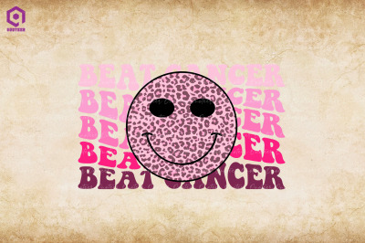 Breast Cancer Leopard Smiley Face