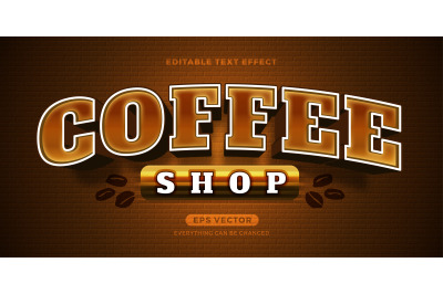 Coffee shop text effect