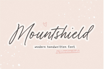 Mountshield Modern Handwritten Font