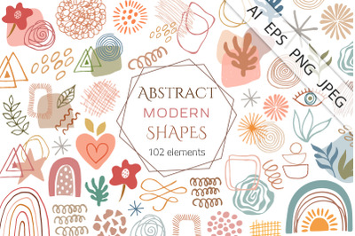 Modern abstract design shapes