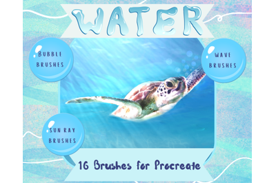 Procreate Water Brushes X 16 - Instant Download!