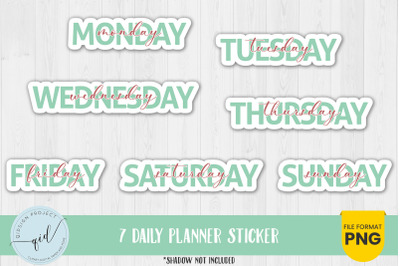 7 Daily Planner Sticker Vol. 3, Weekly stickers