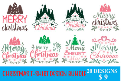 CHRISTMAS T-SHIRT DESIGN BUNDLE