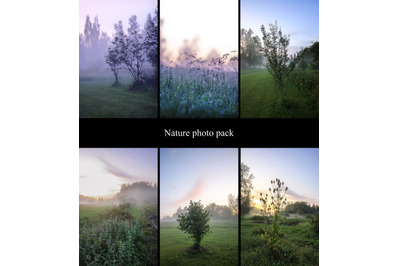 Misty nature photo pack of 20