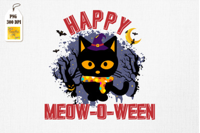 Happy Halloween Meowoween Cute Black Cat