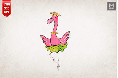 Flamingo Dances Ballet Ballerina Gift