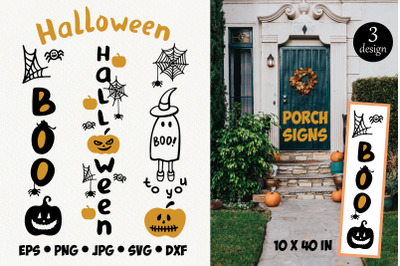 Vertical Porch Sign, Welcome Halloween decor SVG