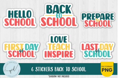 6 Back To School Stickers&2C; Personal stickers
