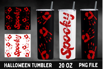 Halloween tumbler wrap, Spooky 20oz skinny tumbler, Blood stain png