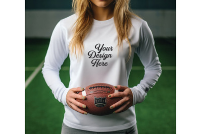 Football White Woman Mockups&2C; Sports Mockups Digital Download