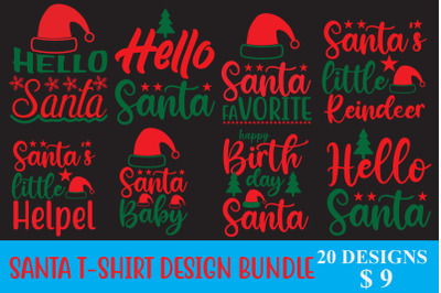 SANTA T-SHIRT DESIGN BUNDLE