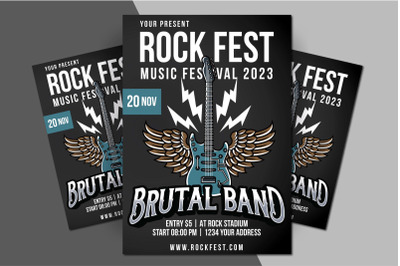 Rock Fest Flyer Template